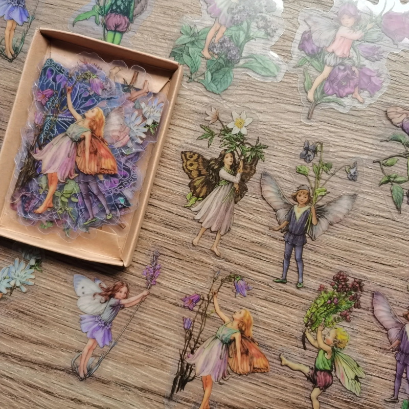 Embellishments For Scrapbooking - 45sheets/pack Vintage Butterfly Elves Flower Notebook