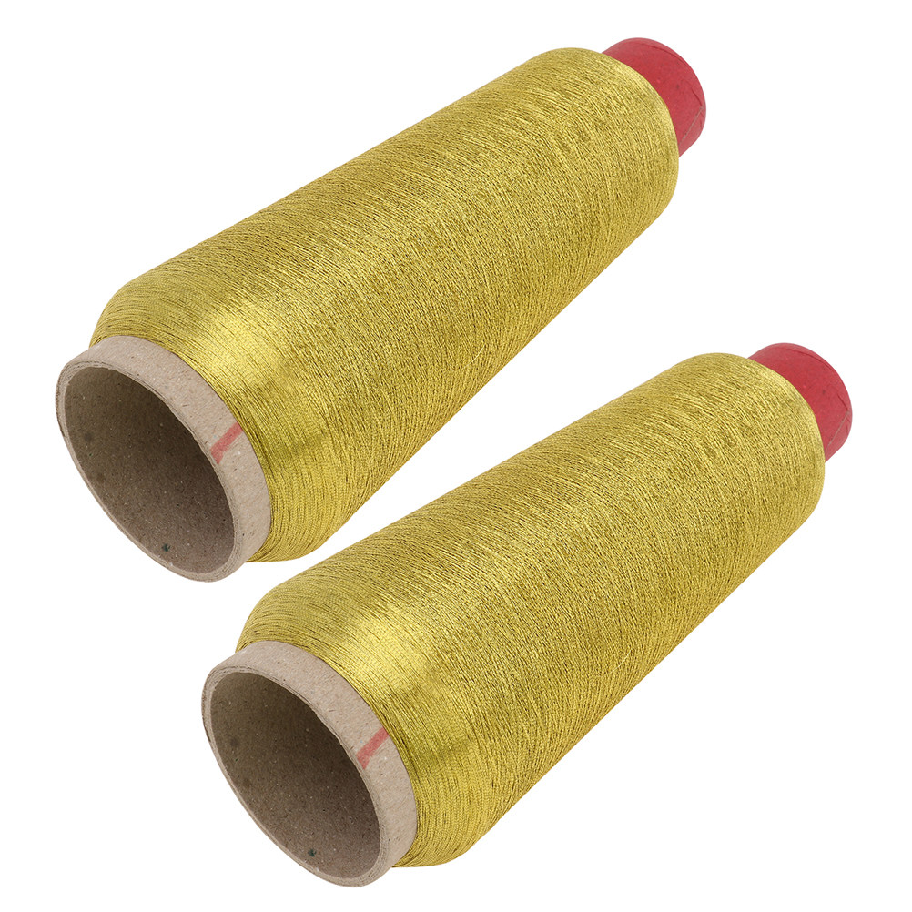 Embroidery Craft - 2 Rolls Metallic Golden Glitter Polyester