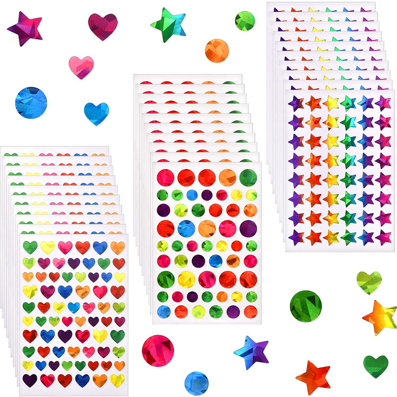 Glitter Vinyl Roll - Sparkly Holographic Round Dot Heart Star