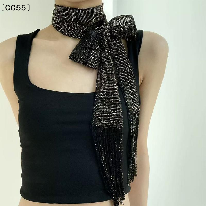 Tassel Fringe Trim - Nightclub Bright Silk Sunscreen Shawl Gold