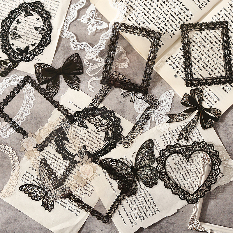 Embellishments For Scrapbooking - 20Pcs/Pack Lace Dream Series Stickers Material