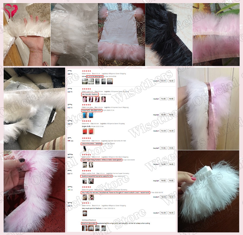 1 Meter Fancy Soft Fluffy Dyed - đánh giá và giá Feather Trim Marabou