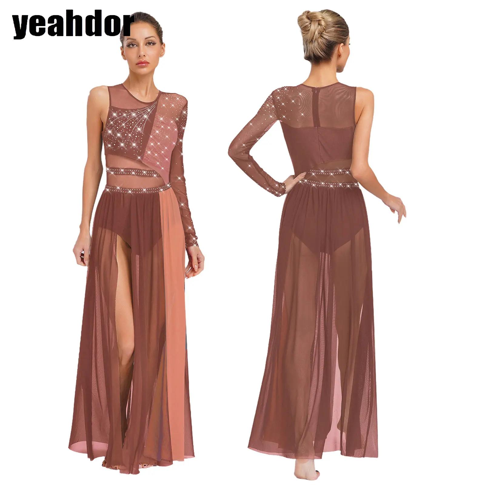 Women Lyrical Dance Costume Rh - đánh giá và giá Rhinestone Banding Trim