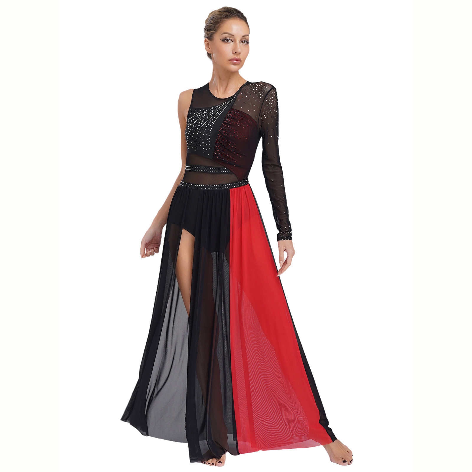 Women Lyrical Dance Costume Rh - đánh giá và giá Rhinestone Banding Trim