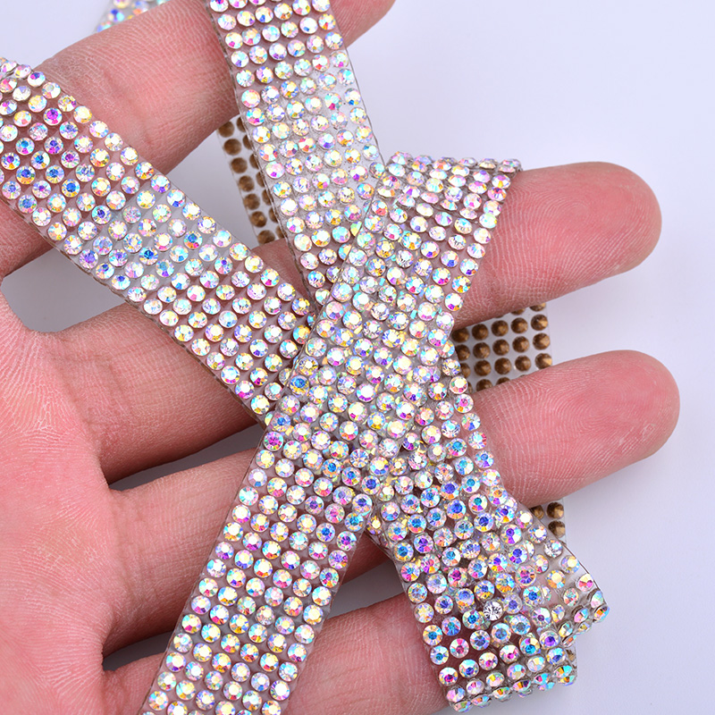 JUNAO 5Yard Crystal AB Rhinest - đánh giá và giá Crystal Mesh Fabric