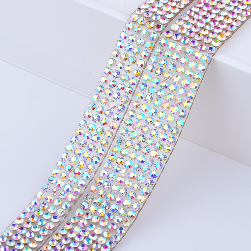 JUNAO 5Yard Crystal AB Rhinest - đánh giá và giá Crystal Mesh Fabric
