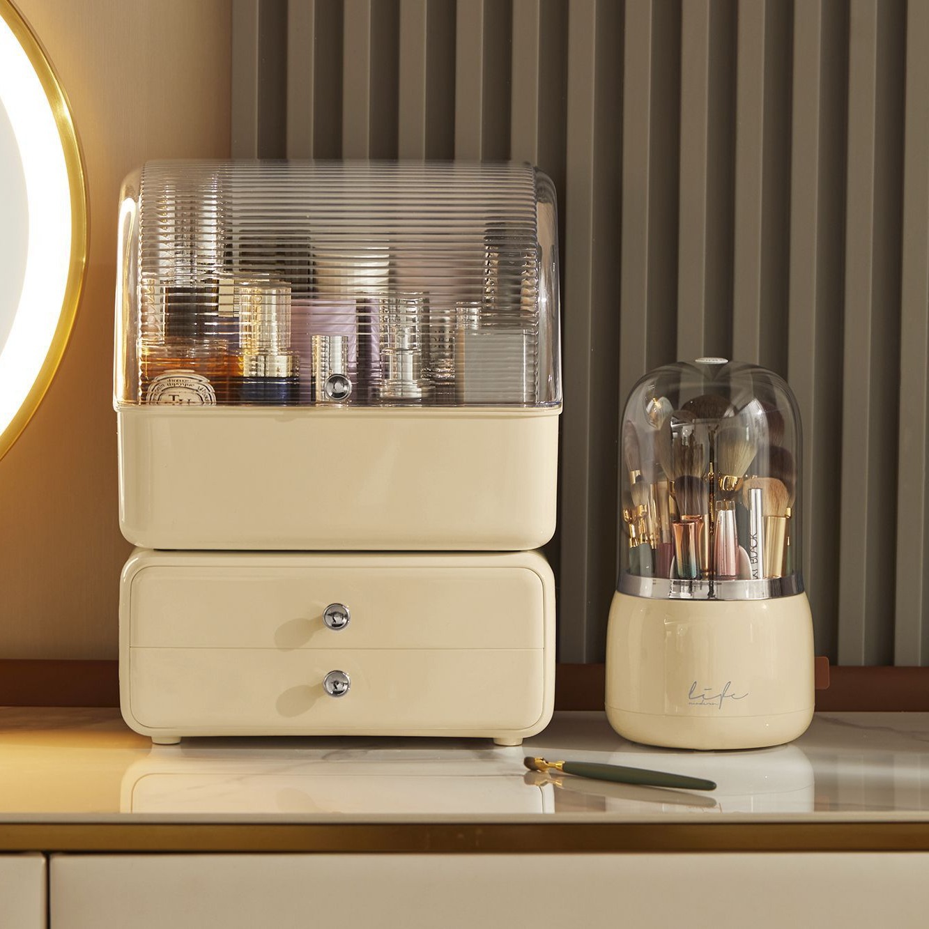 Desktop Cosmetics Storage Box  - đánh giá và giá Craft Embellishment Storage
