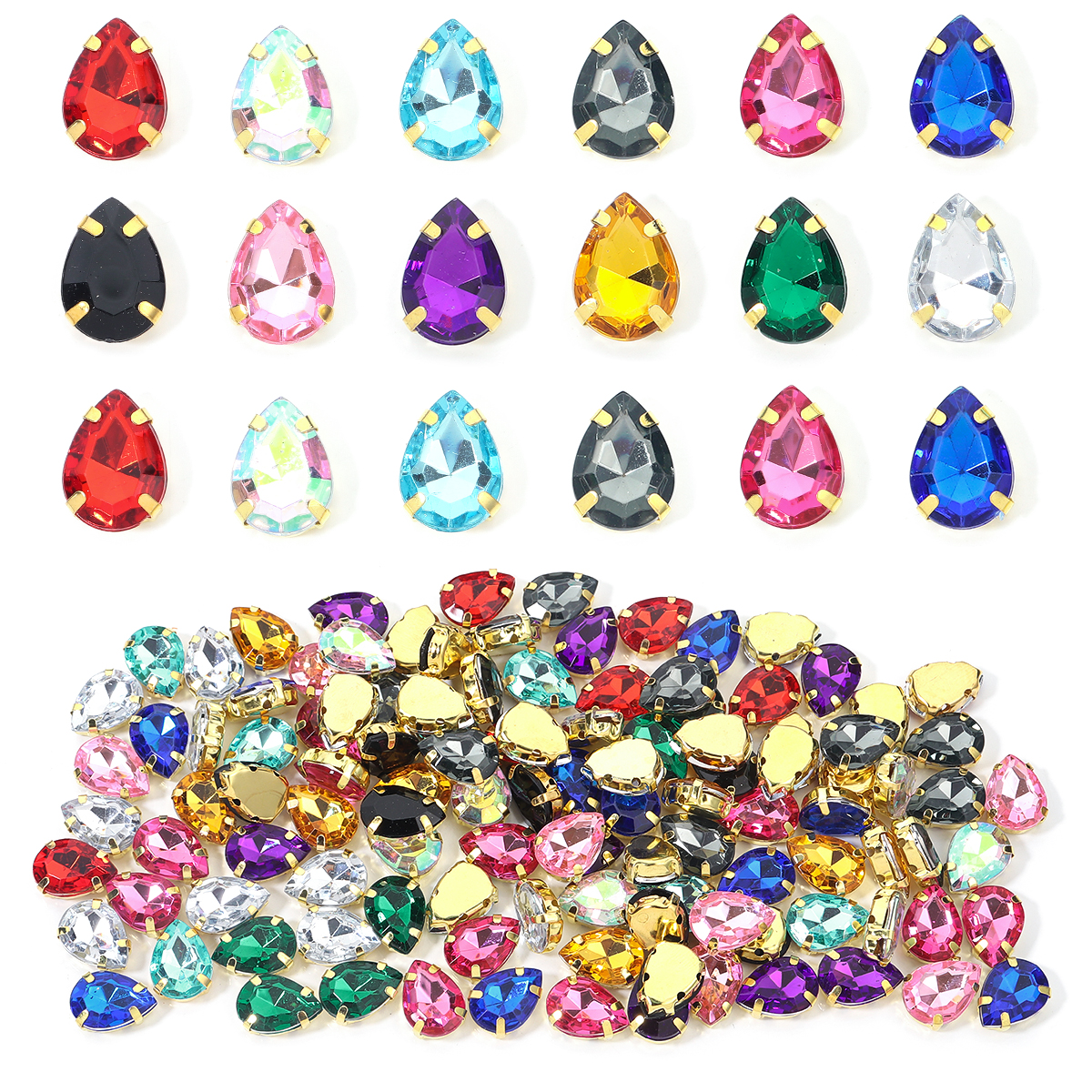 50pcs Colorful Sew-on Claw Rhi - đánh giá và giá Sew On Rhinestone