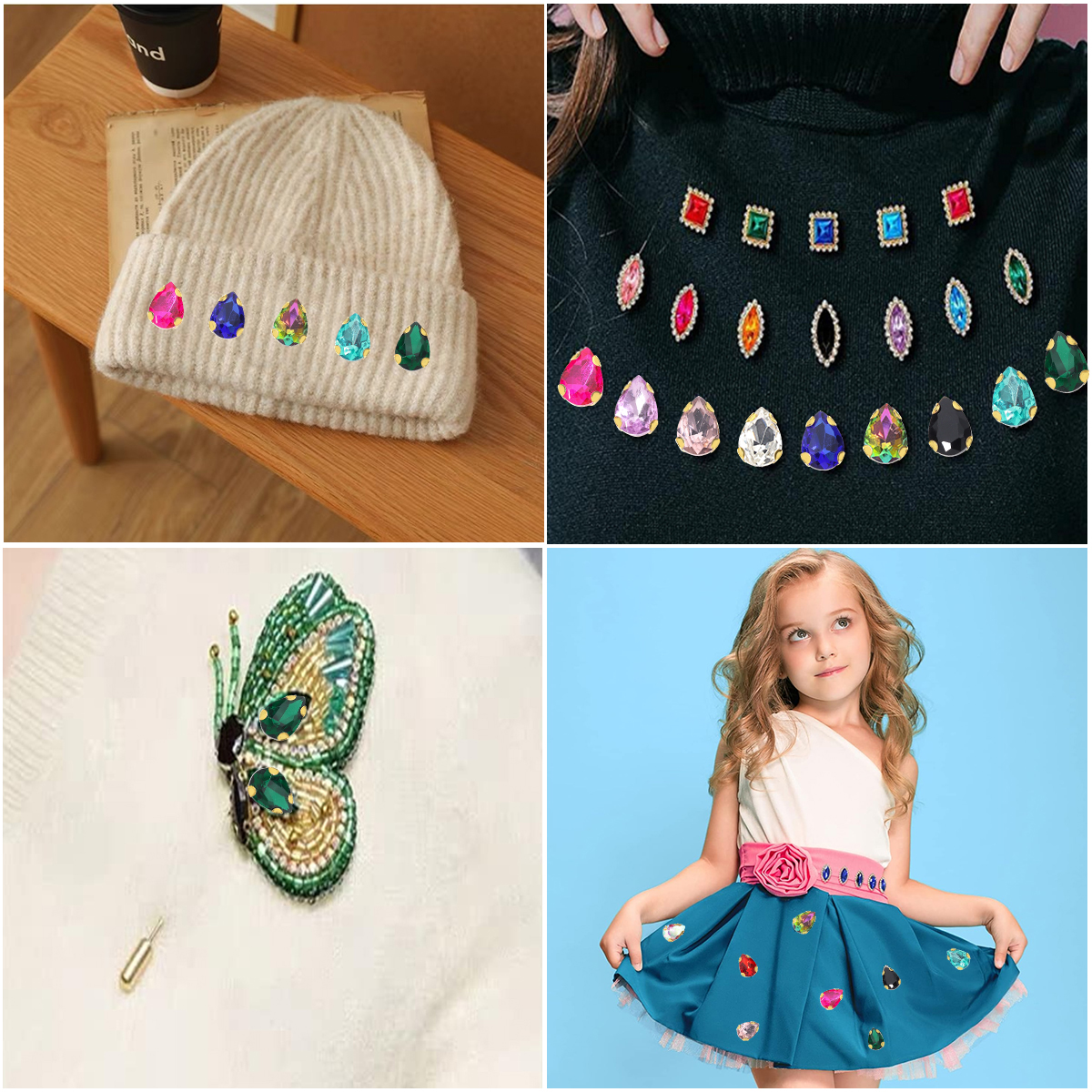 50pcs Colorful Sew-on Claw Rhi - đánh giá và giá Sew On Rhinestone