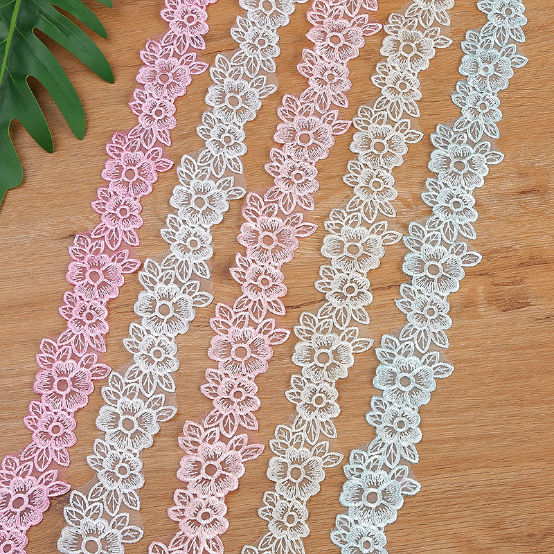 5CM Width Embroidered Organza  - đánh giá và giá Lace Ribbon Trim