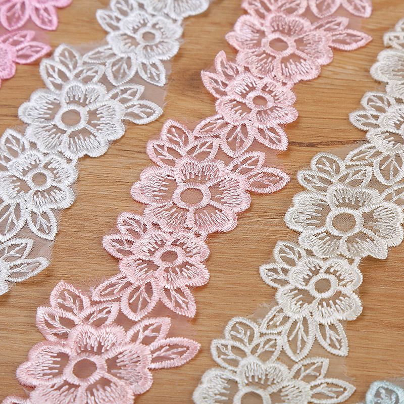 5CM Width Embroidered Organza  - đánh giá và giá Lace Ribbon Trim