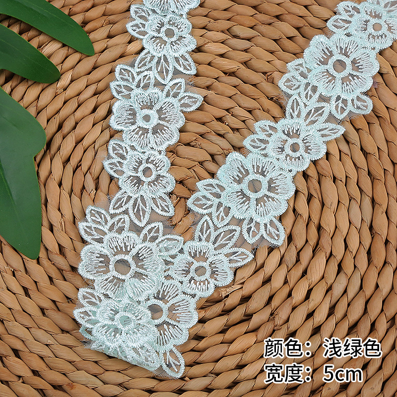 5CM Width Embroidered Organza  - đánh giá và giá Lace Ribbon Trim