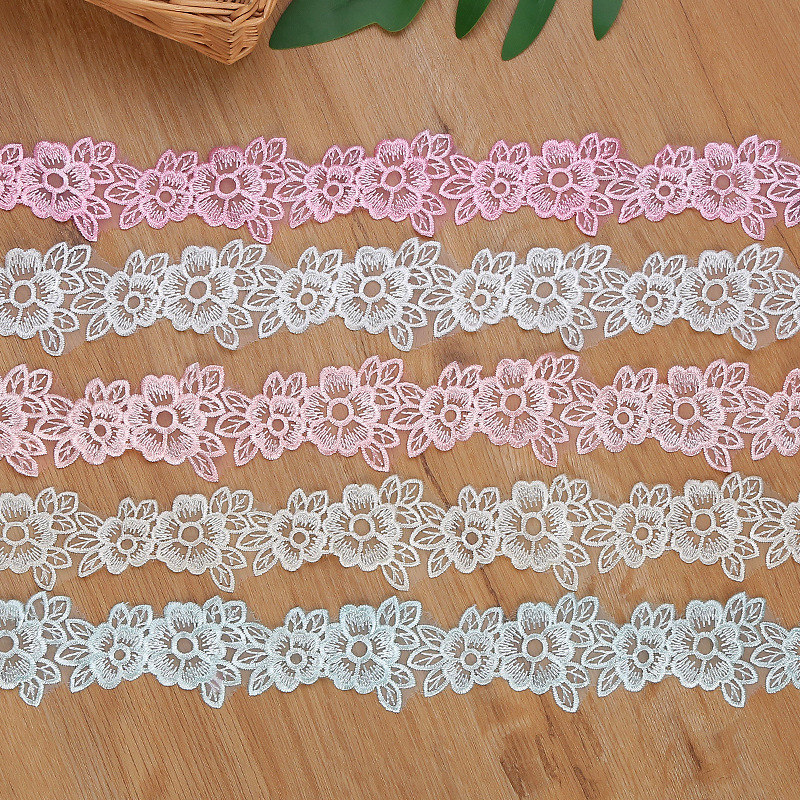 5CM Width Embroidered Organza  - đánh giá và giá Lace Ribbon Trim