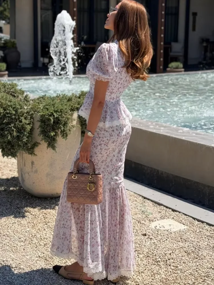 Floral Print Lace Top Skirts 2 - đánh giá và giá Elastic Lace Trim