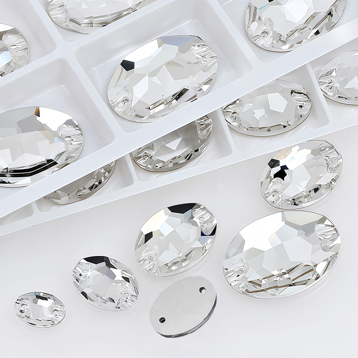 Oval Ellipse Crystal Clear Gla - đánh giá và giá Sew On Rhinestone