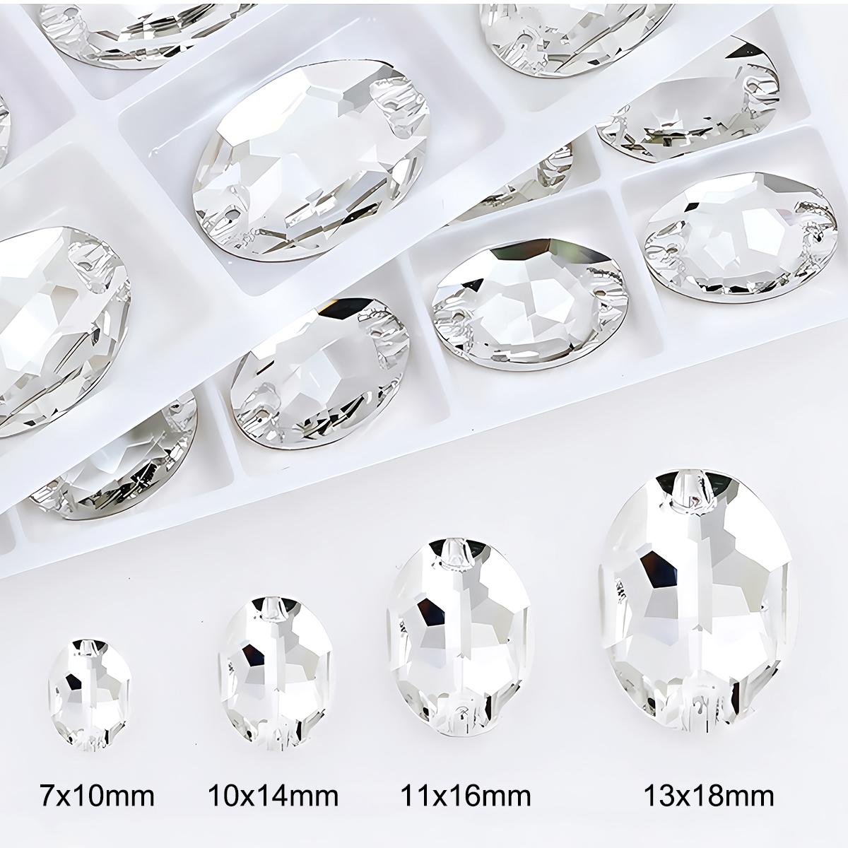 Oval Ellipse Crystal Clear Gla - đánh giá và giá Sew On Rhinestone