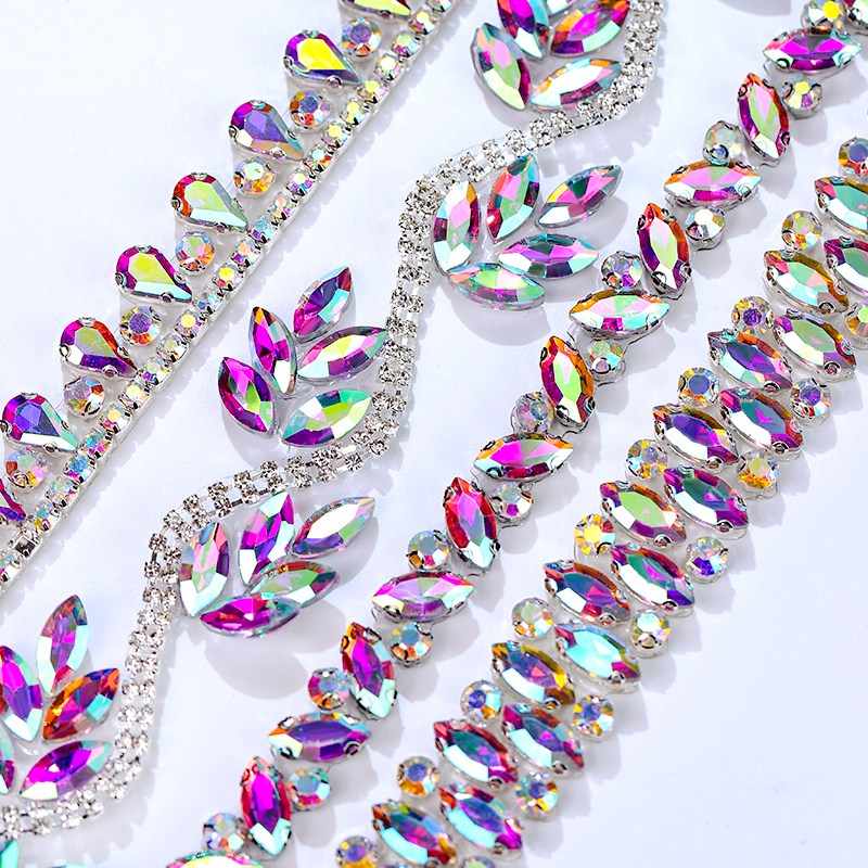 QIAO Rhinestone Trim Crystal A - đánh giá và giá Crystal Mesh Fabric