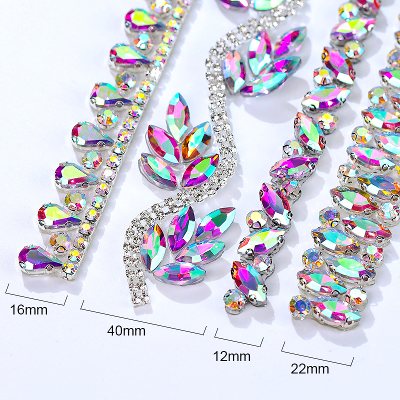 QIAO Rhinestone Trim Crystal A - đánh giá và giá Crystal Mesh Fabric
