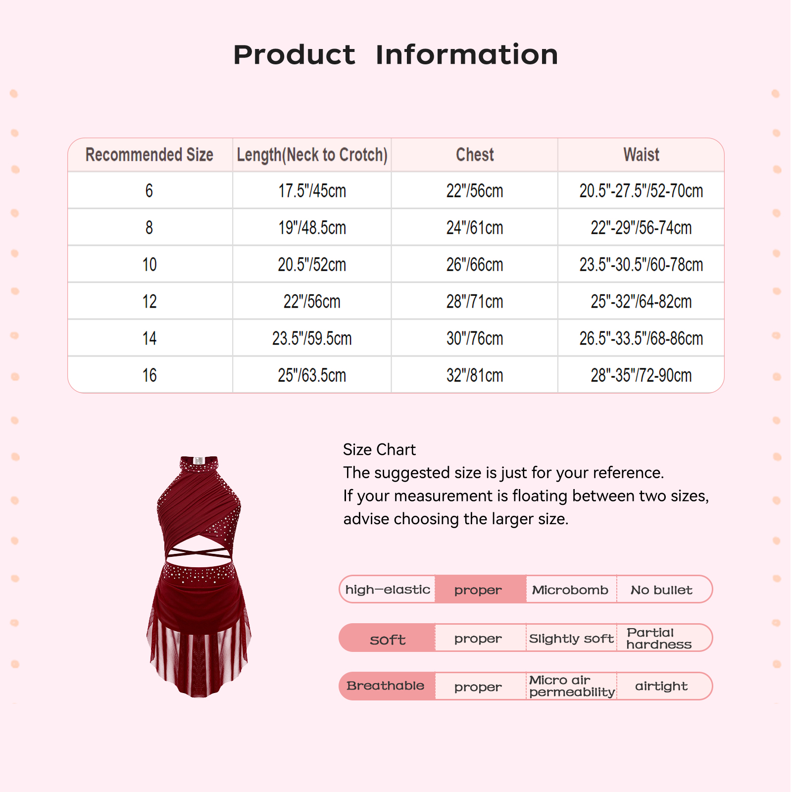 Kids Girls Ballet Leotard Dres - đánh giá và giá Rhinestone Banding Trim