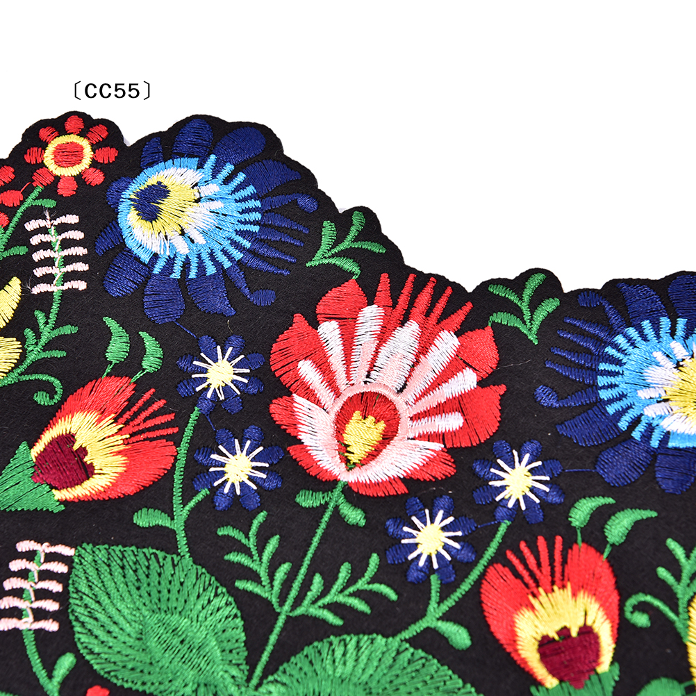 1Pc Heart Shape Flower Embroid - đánh giá và giá Applique Patch Flower
