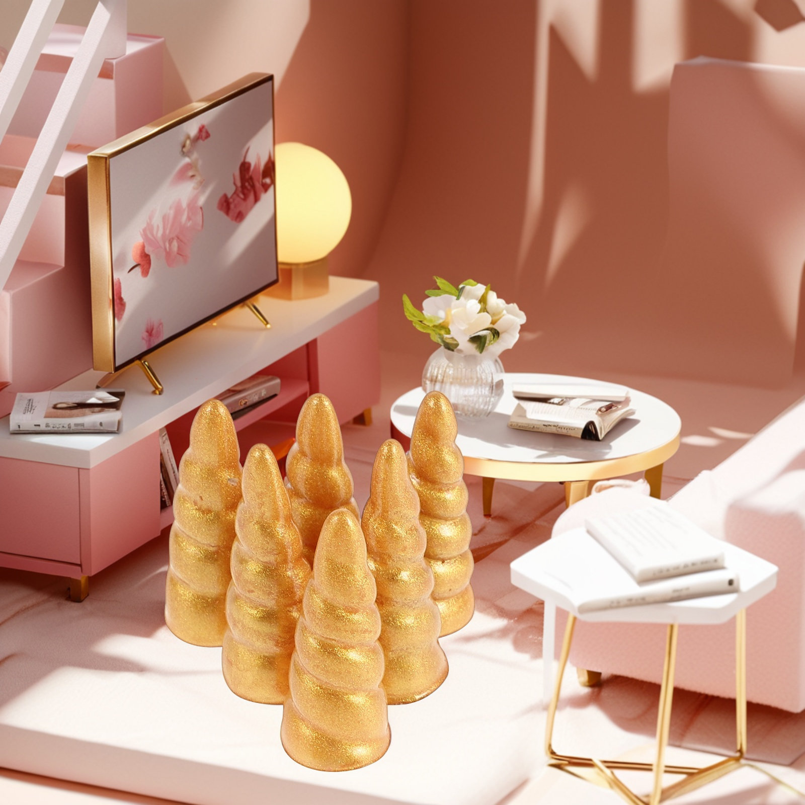 10Pcs Unicorn Horn Resin Decor - đánh giá và giá Craft Embellishments