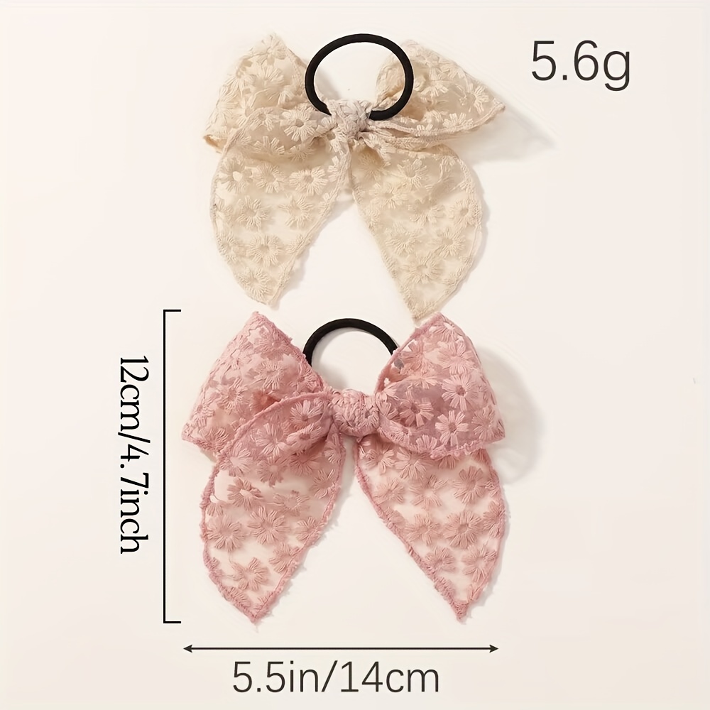Elegant Lace Bow Hair Tie for  - đánh giá và giá Elastic Lace Trim