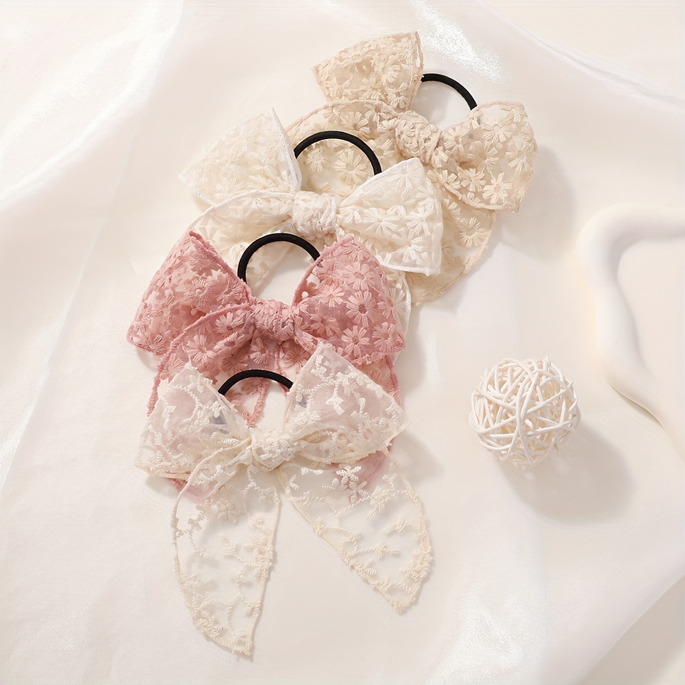 Elegant Lace Bow Hair Tie for  - đánh giá và giá Elastic Lace Trim