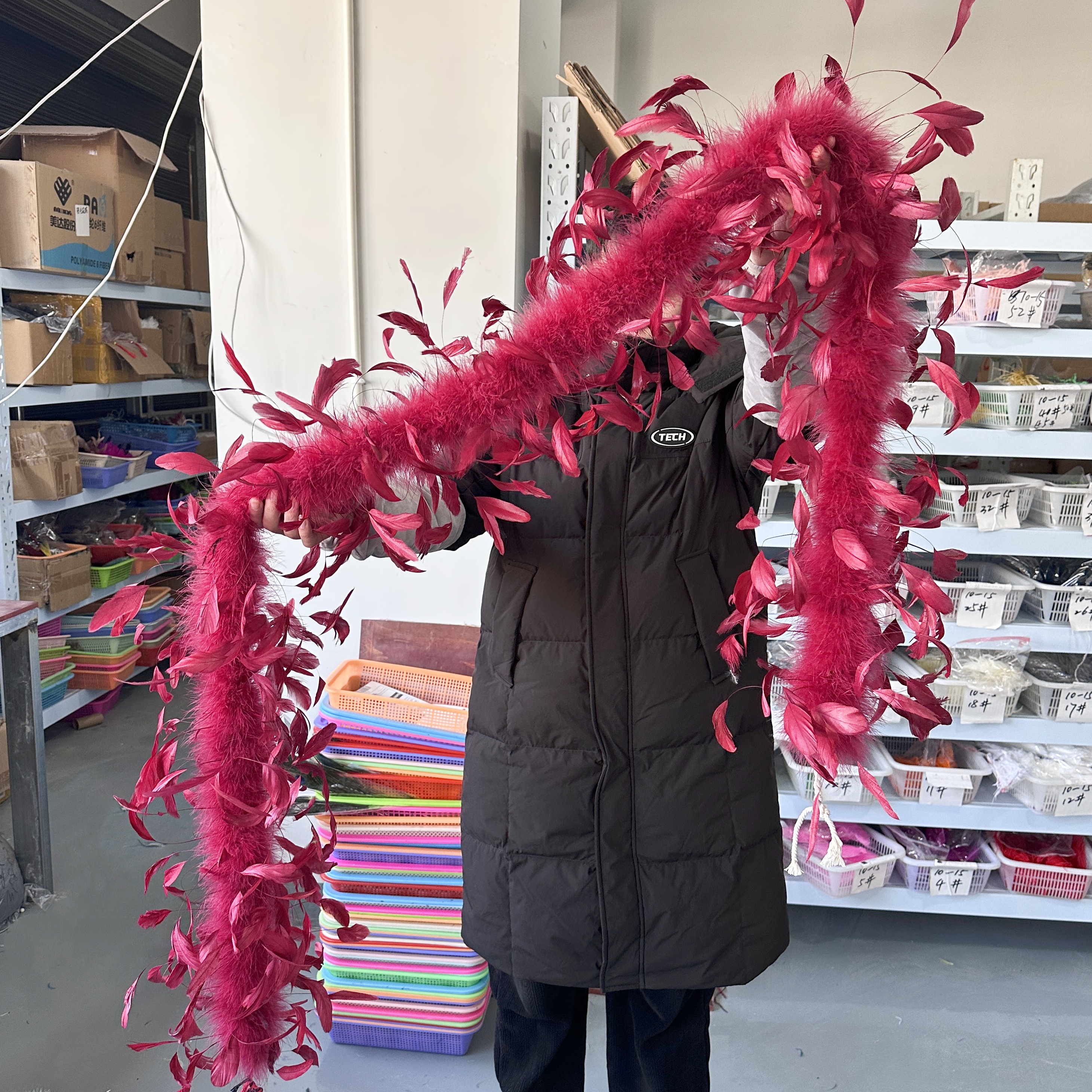 2Meter Burgundy Turkey Marabou - đánh giá và giá Feather Trim Marabou