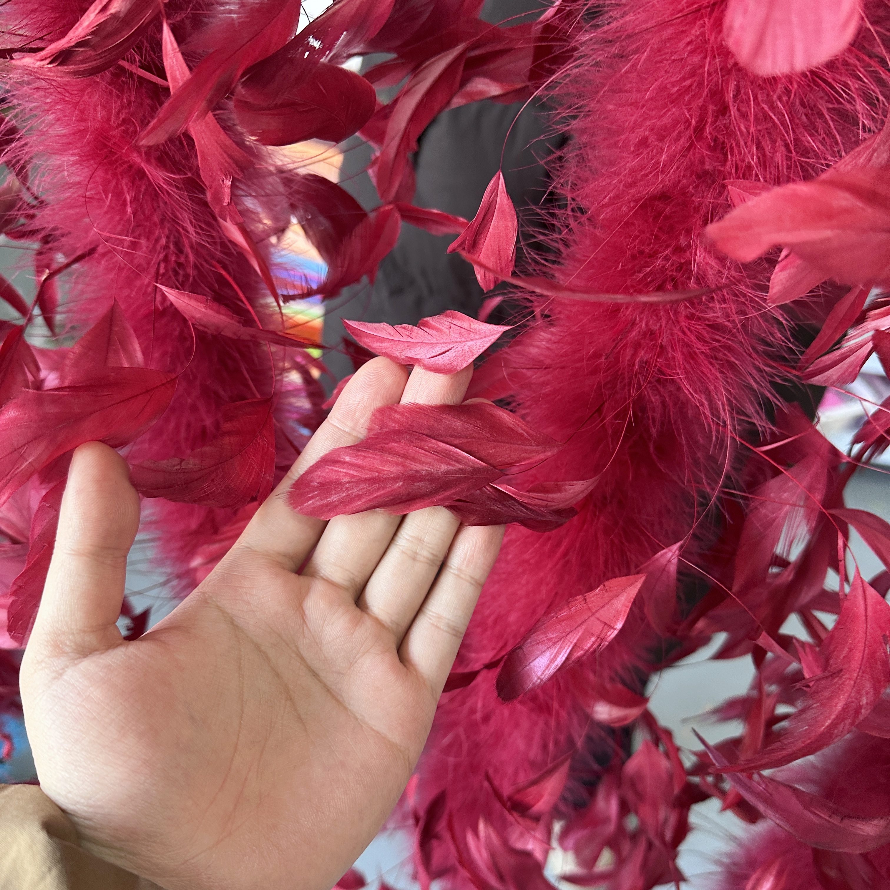 2Meter Burgundy Turkey Marabou - đánh giá và giá Feather Trim Marabou