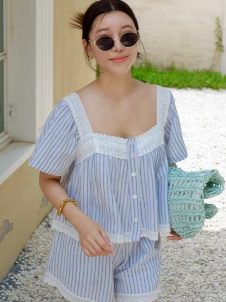 Preppy Casual Striped Lace Two - đánh giá và giá Elastic Lace Trim