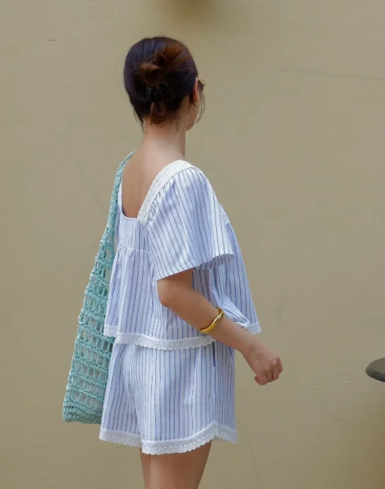 Preppy Casual Striped Lace Two - đánh giá và giá Elastic Lace Trim