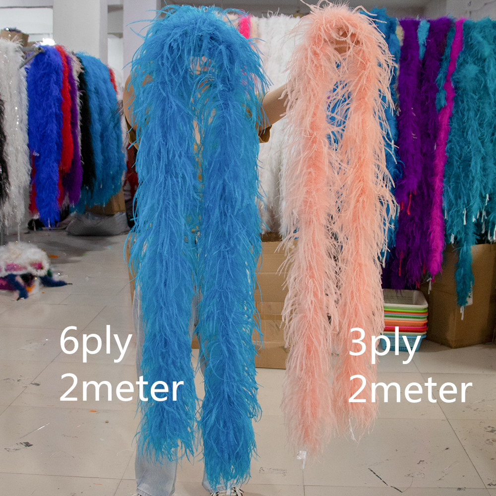 Natural Ostrich feather boa 1  - đánh giá và giá Feather Trim Marabou