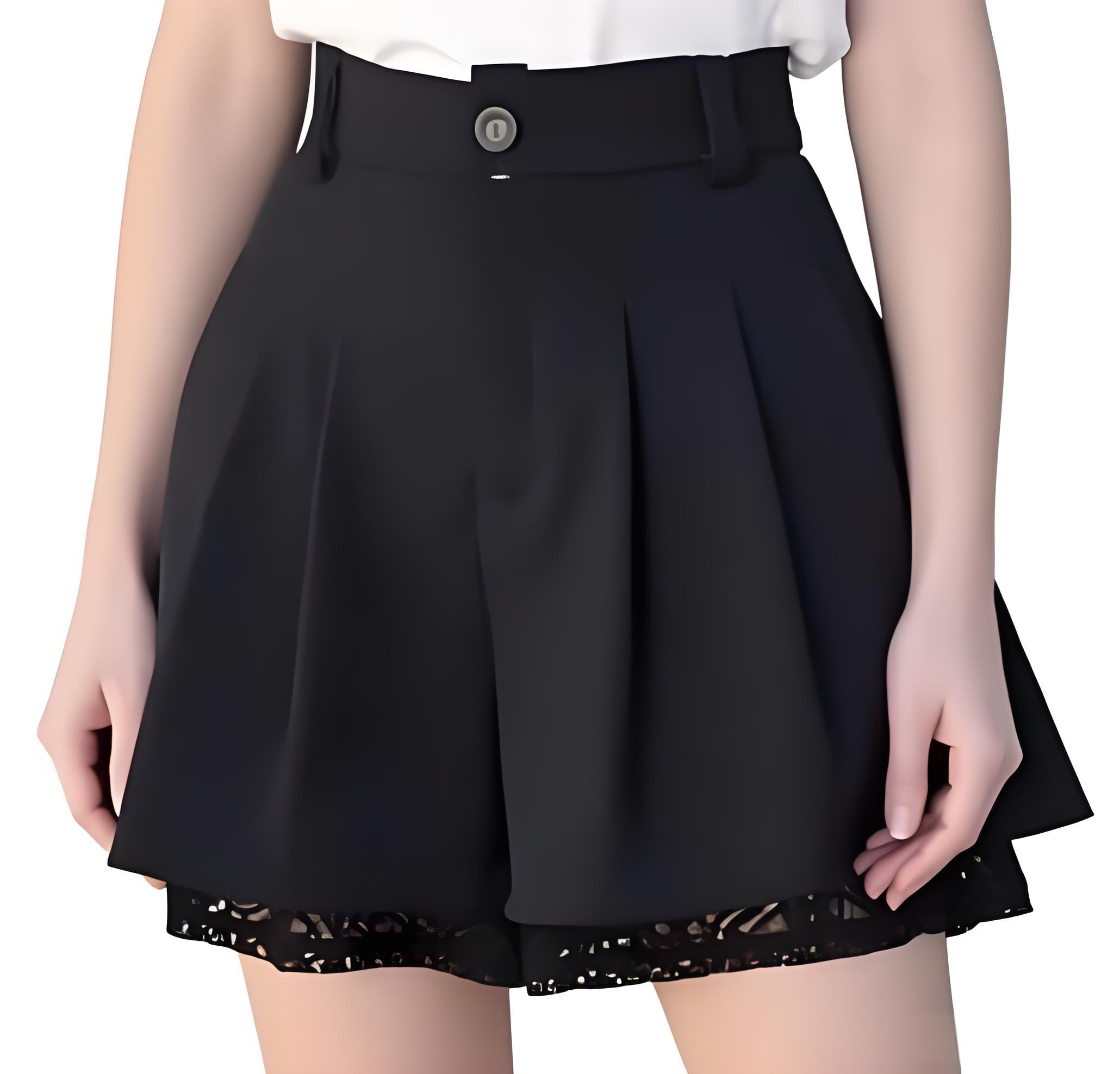 Women High Waist Tailored Trou - đánh giá và giá Elastic Lace Trim