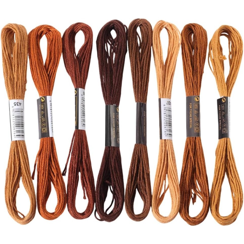 8 Skeins 6 Strands Brown Embro - đánh giá và giá Embroidery Embellishments