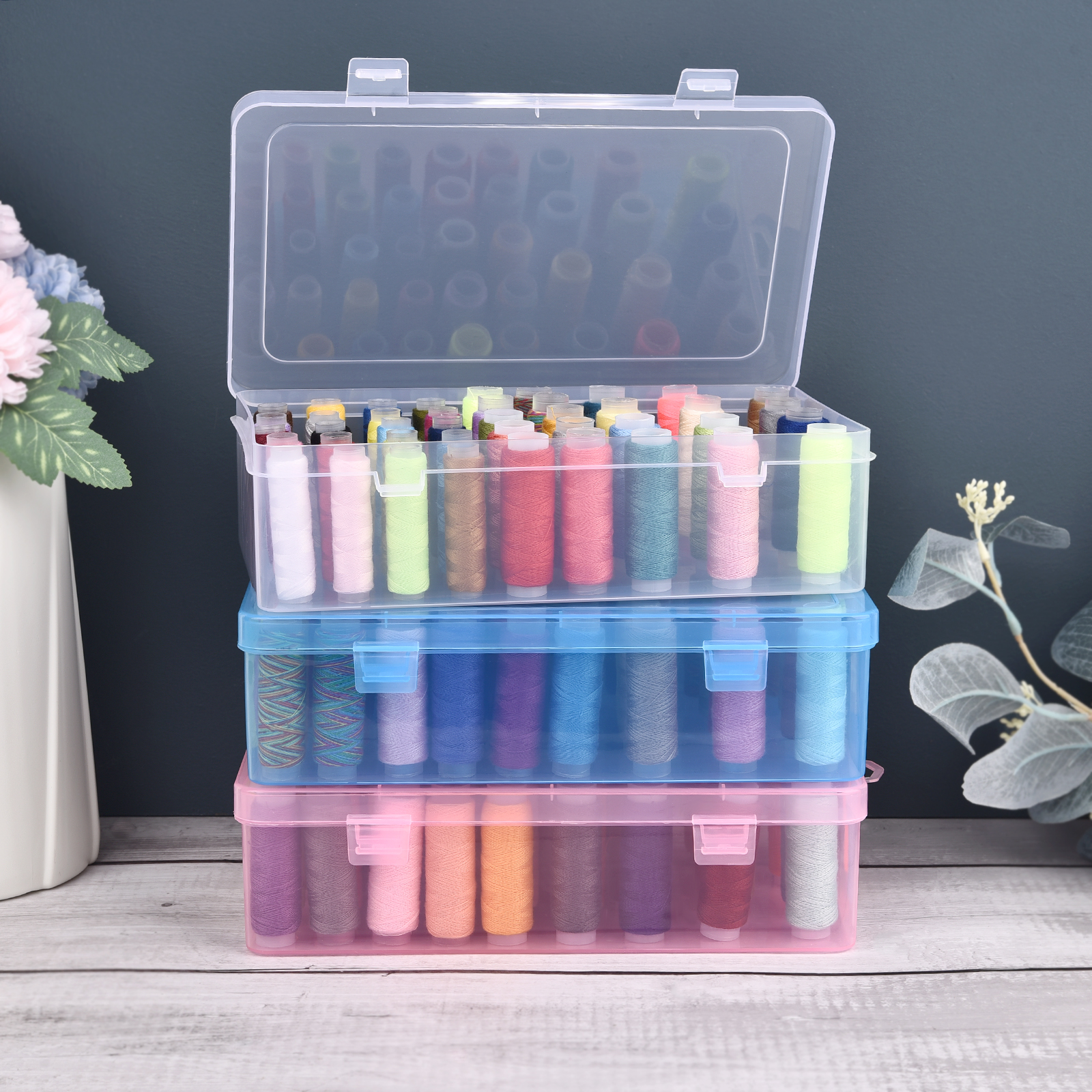 New Sewing Thread Box 42 Piece - đánh giá và giá Craft Embellishment Storage