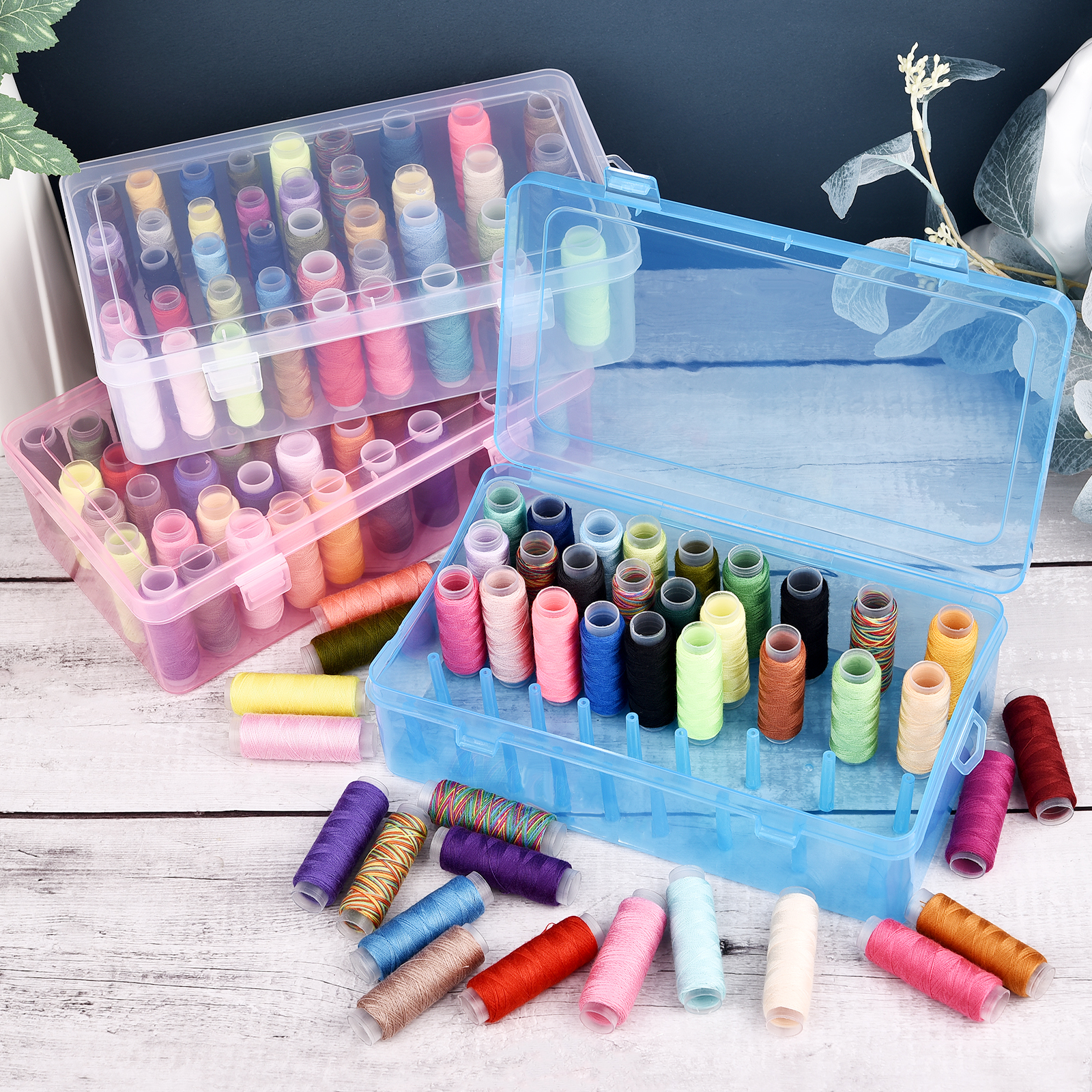 New Sewing Thread Box 42 Piece - đánh giá và giá Craft Embellishment Storage