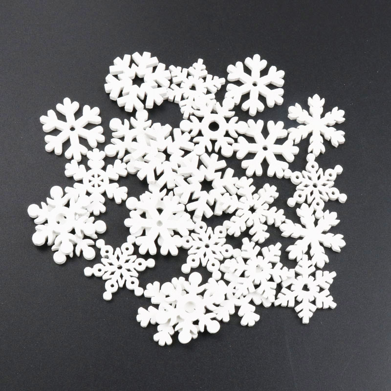 20Pcs Wooden Christmas Snowfla - đánh giá và giá Embellishments For Scrapbooking