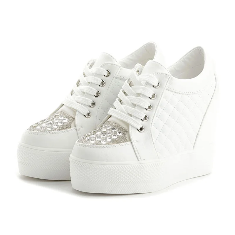 Fashion Sneakers Women Platfor - đánh giá và giá Crystal Mesh Fabric