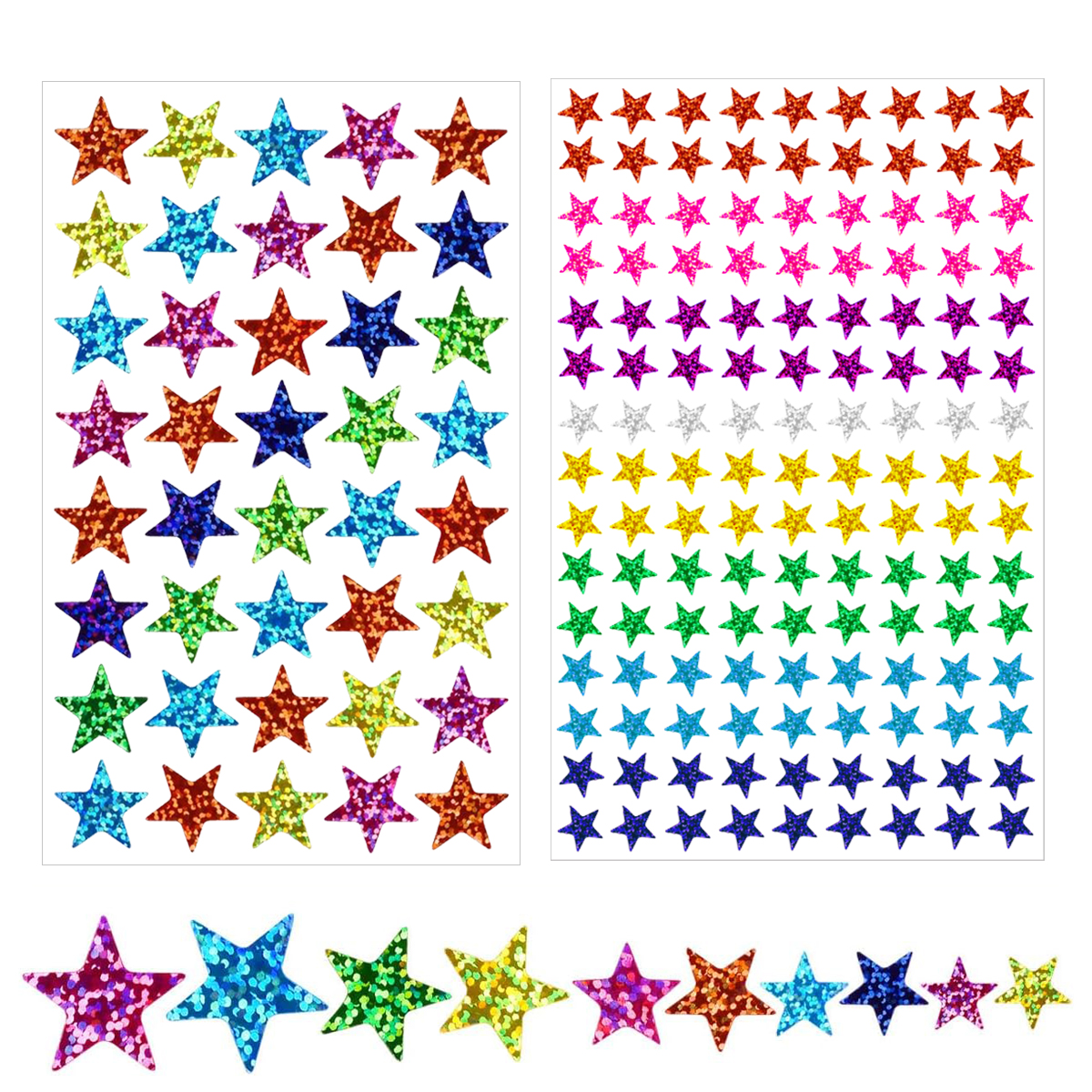 25 sheets Star Stickers 2040pc - đánh giá và giá Glitter Vinyl Roll