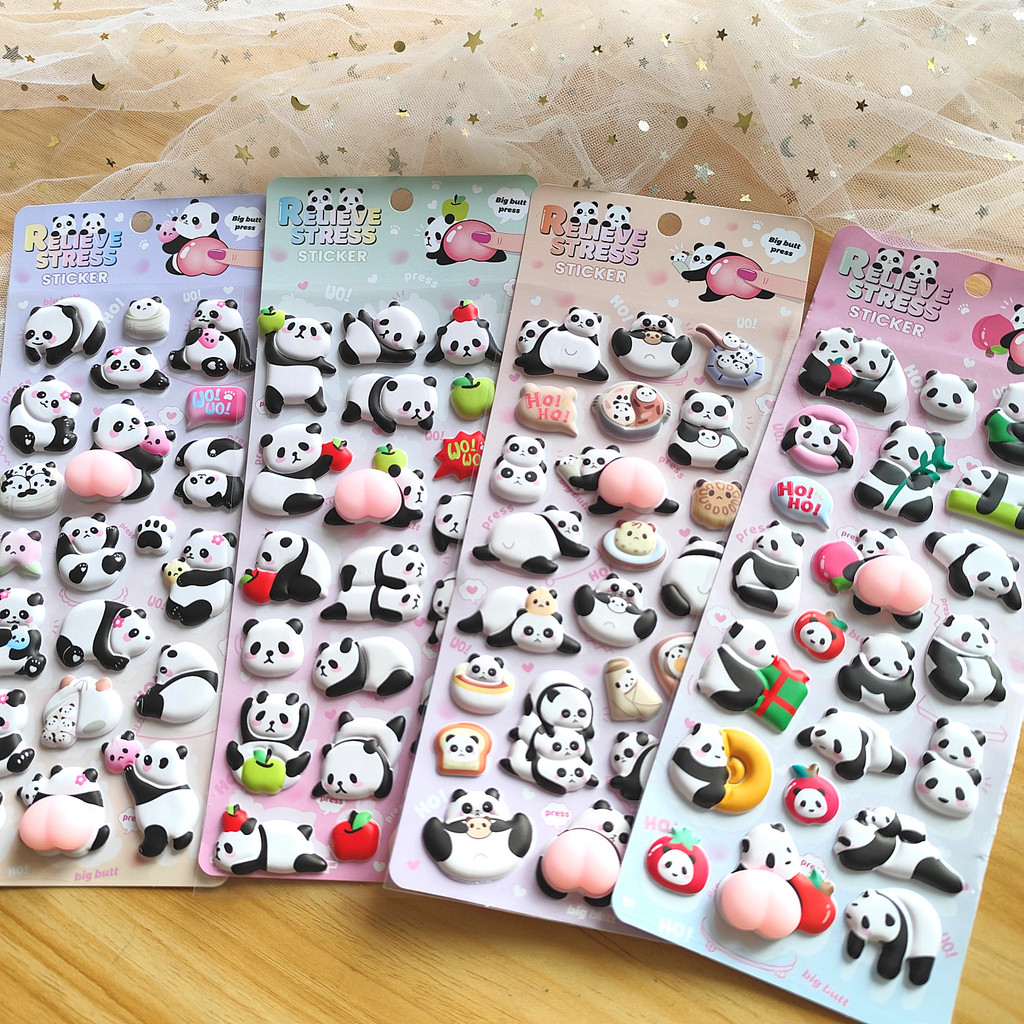 4-Piece Cute Panda Stress Reli - đánh giá và giá Craft Embellishment World