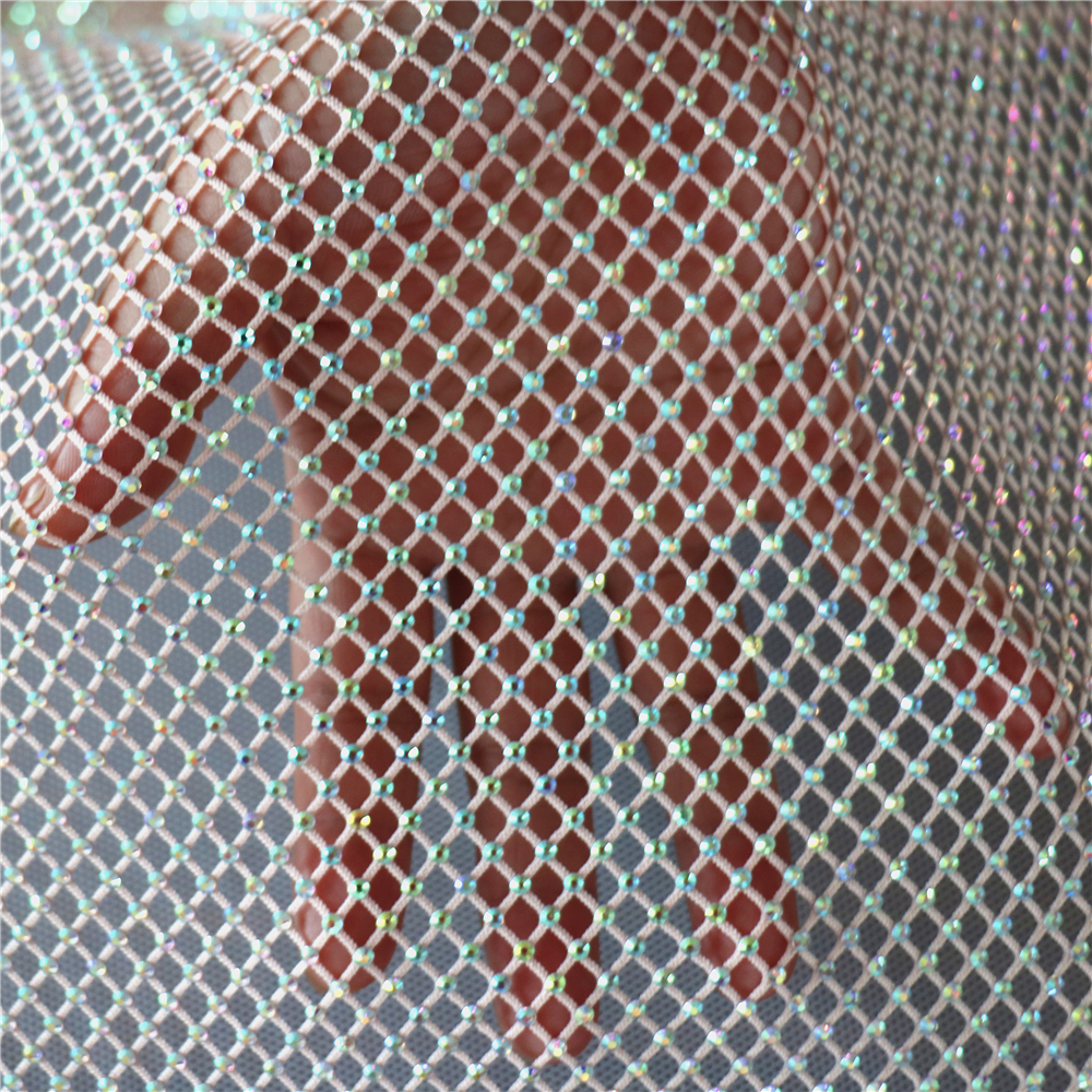 Fashion DIY AB Color Rhineston - đánh giá và giá Crystal Mesh Fabric