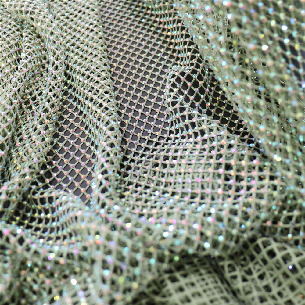 Fashion DIY AB Color Rhineston - đánh giá và giá Crystal Mesh Fabric