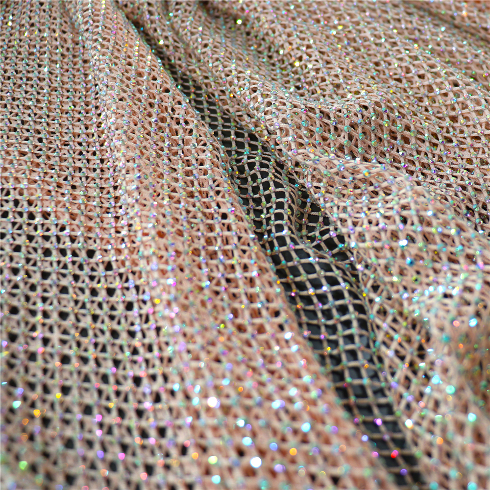 Fashion DIY AB Color Rhineston - đánh giá và giá Crystal Mesh Fabric