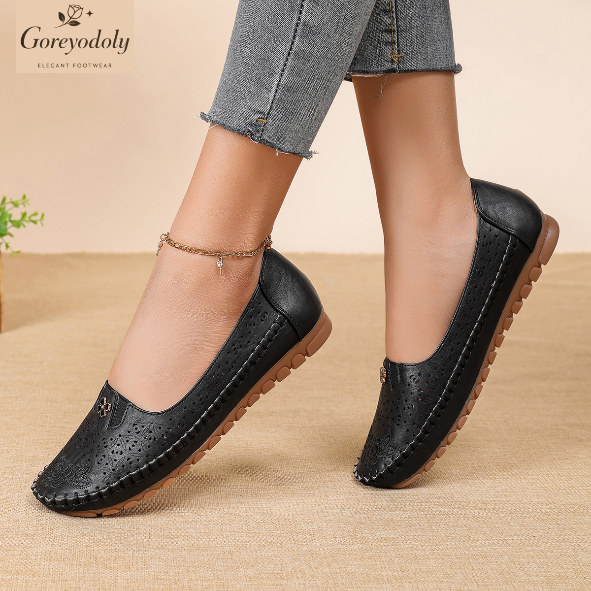 Goreyodoly women loafers flora - đánh giá và giá Embroidery Embellishments