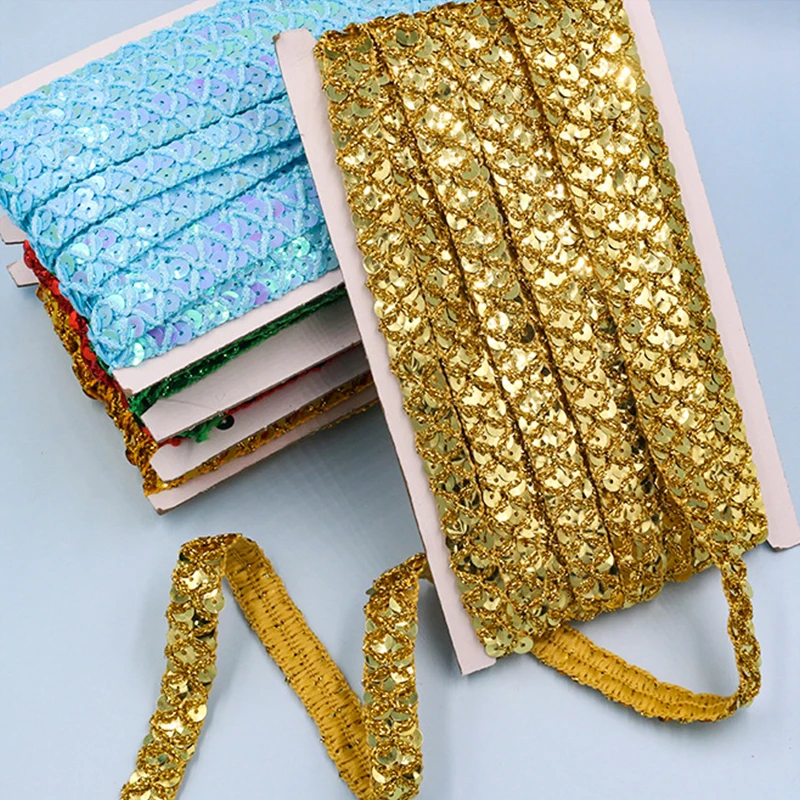 10m Gold and Silver Sequined L - đánh giá và giá Lace Ribbon Trim
