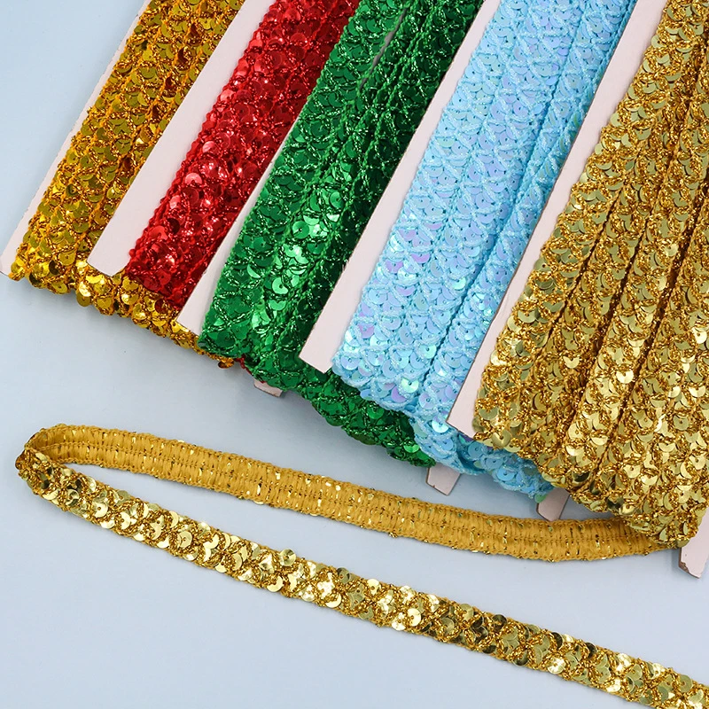 10m Gold and Silver Sequined L - đánh giá và giá Lace Ribbon Trim