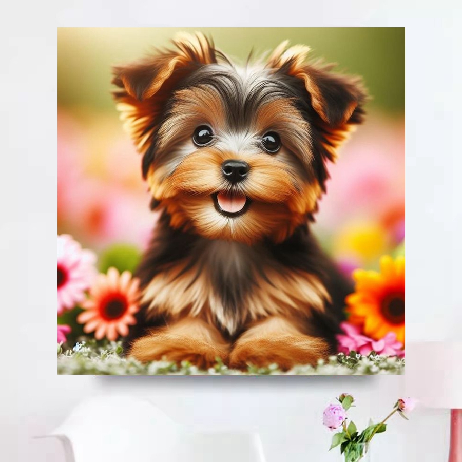 Yorkshire Terrier Dog 5D DIY D - đánh giá và giá Embroidery Embellishments