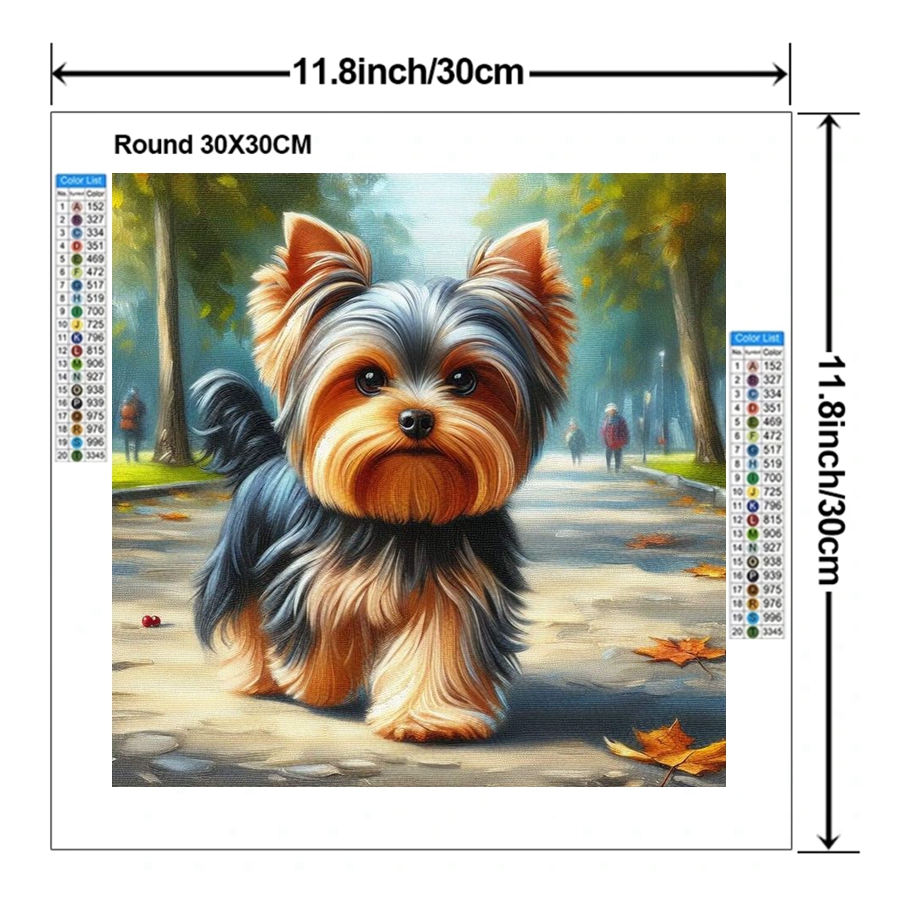 Yorkshire Terrier Dog 5D DIY D - đánh giá và giá Embroidery Embellishments
