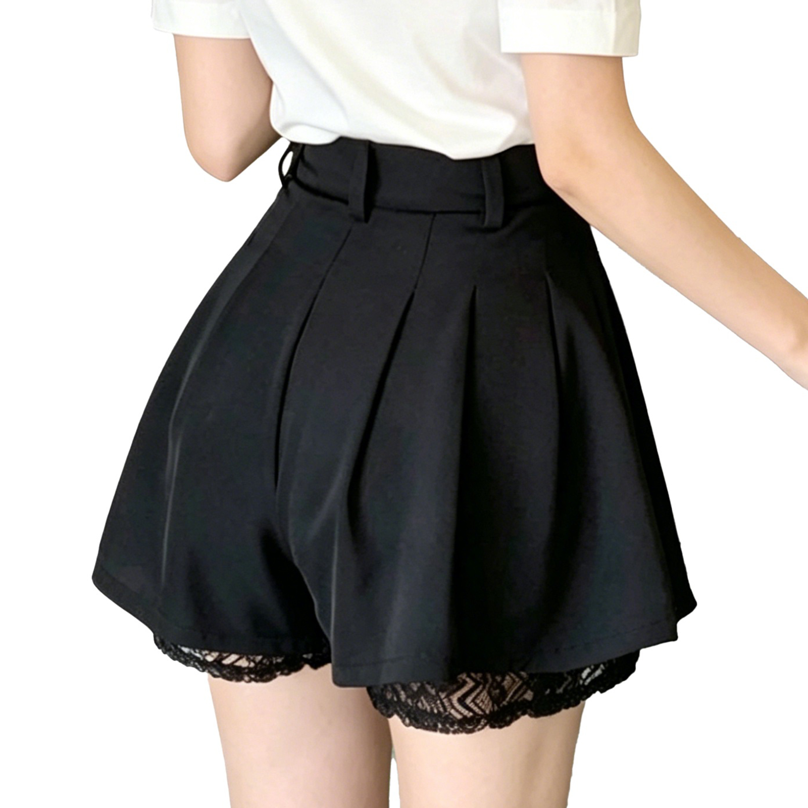 Women Casual High Waist Tailor - đánh giá và giá Elastic Lace Trim