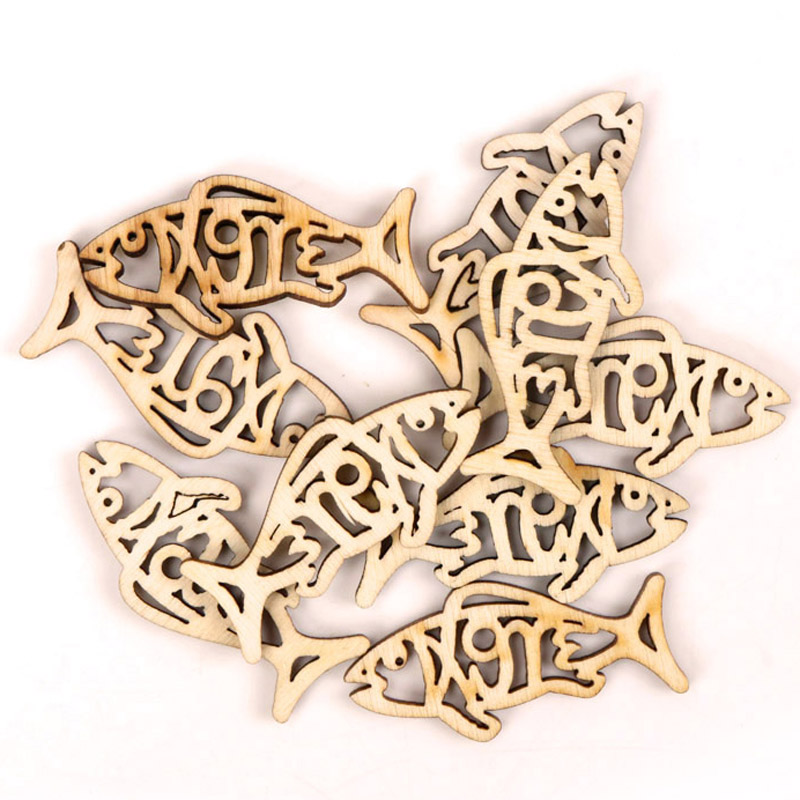 Wooden Cute Fish Shape Arts Pa - đánh giá và giá Embellishments For Scrapbooking